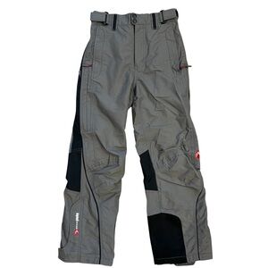 ALPINE DESIGN EUC Kids Medium Unisex Ski Snow Pants Winter Gray Black Velcro